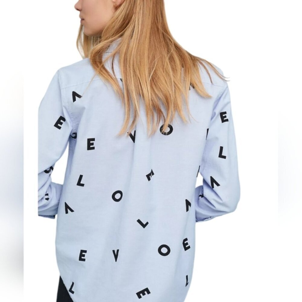 Current/Elliott Love Letter Button Down Shirt Size 1 (US 4) - Picture 2 of 9